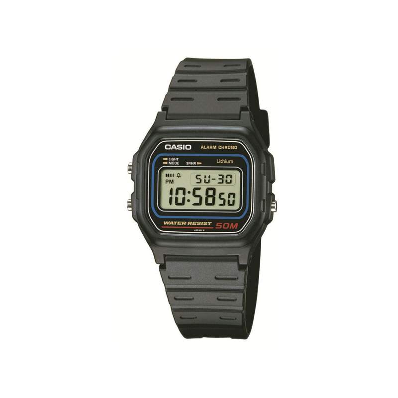 Montre CASIO VINTAGE homme bracelet résine noir - vue 1