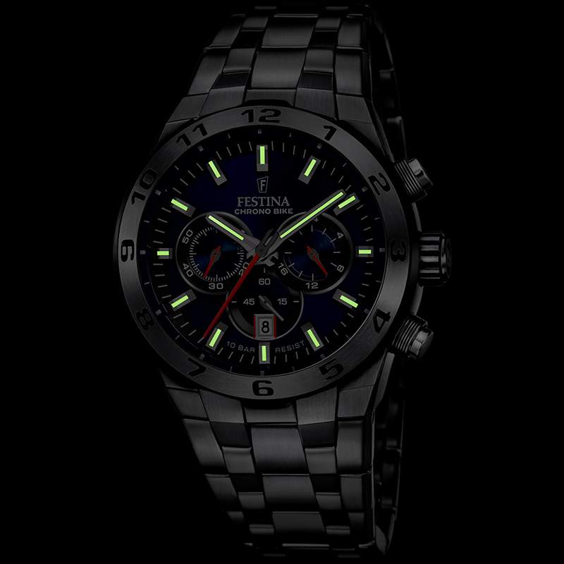 Montre FESTINA chrono Bike homme chronographe, bracelet acier - vue D3