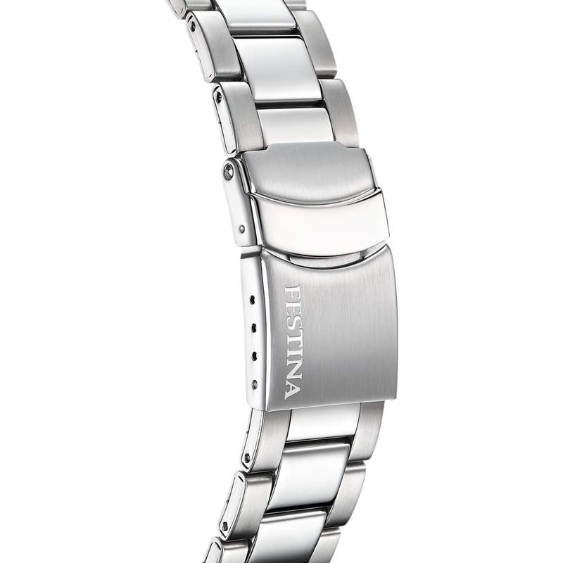 Montre FESTINA multifonction homme bracelet acier - vue D2