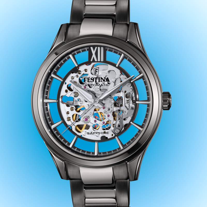 Montre FESTINA homme automatique bracelet acier - vue D3