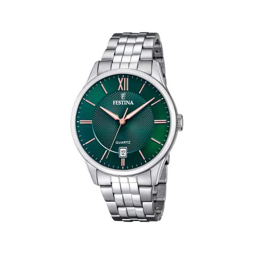 FESTINA klassiek herenhorloge stalen armband