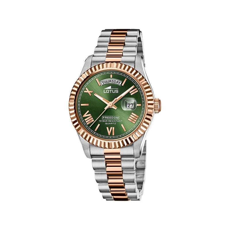 Montre LOTUS Freedom homme bracelet acier bicolore rose - vue 1