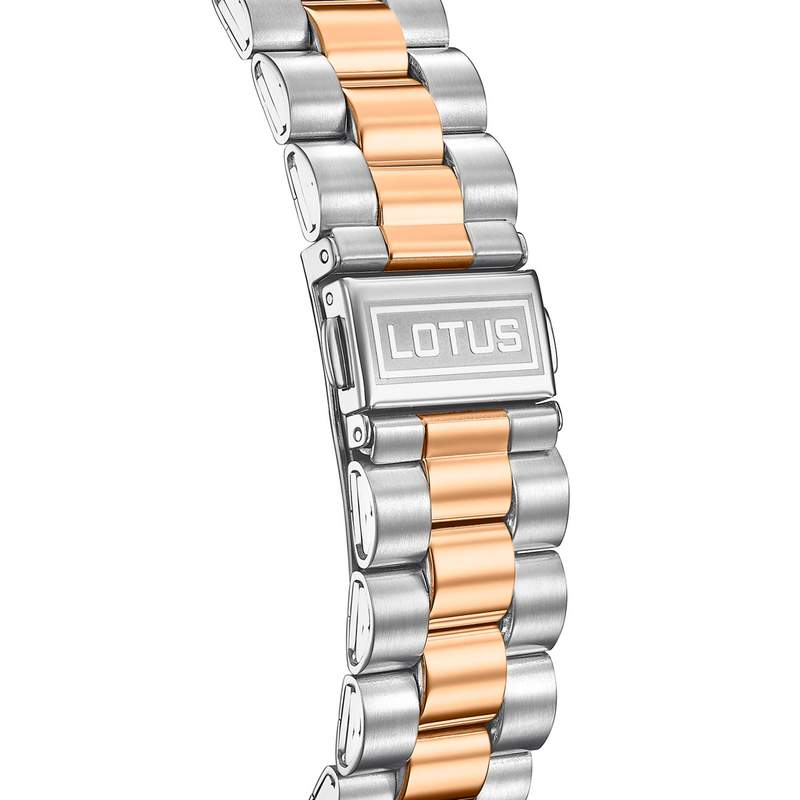 Montre LOTUS Freedom homme bracelet acier bicolore rose - vue D2