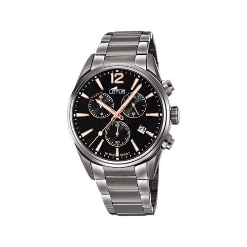 Montre LOTUS chrono homme bracelet acier