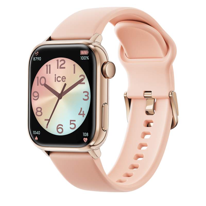 Montre ICE WATCH Ice smart homme bracelet silicone doré rose - vue D1