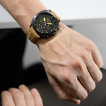 Montre TIMBERLAND Williston-small homme bracelet cuir marron - vue porté 1