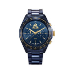 Montre LE COQ SPORTIF coq d'or homme bracelet acier inoxydable bleu - vue 1