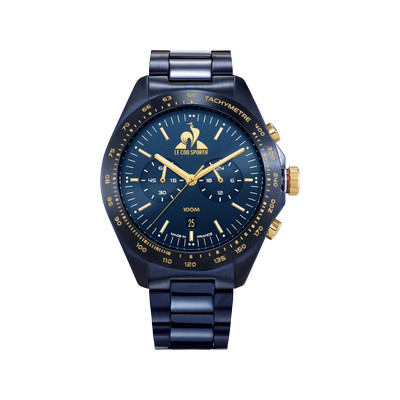 Montre LE COQ SPORTIF coq d'or homme bracelet acier inoxydable bleu