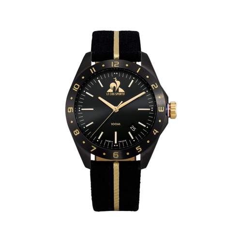 LE COQ SPORTIF coq d'or men's watch black fabric strap