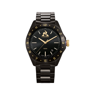 Montre LE COQ SPORTIF coq d'or homme bracelet acier inoxydable noir