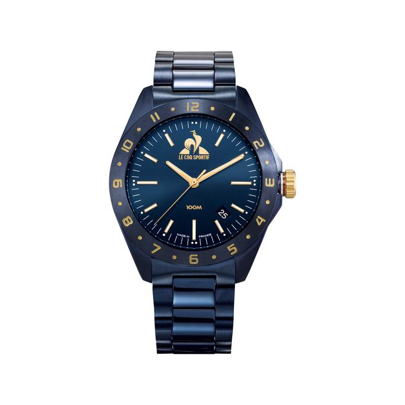 Montre LE COQ SPORTIF coq d'or homme bracelet acier inoxydable bleu - vue 1