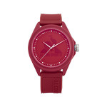 Montre LE COQ SPORTIF monochrome homme bracelet plastique rouge - vue 1