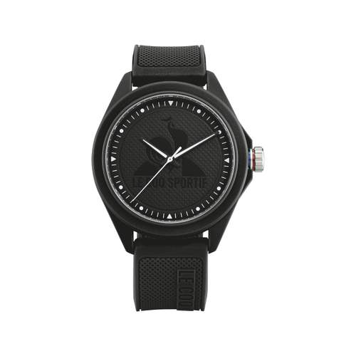 LE COQ SPORTIF men's monochrome watch with black plastic strap