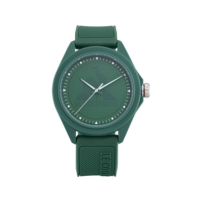 Montre LE COQ SPORTIF monochrome homme bracelet plastique vert