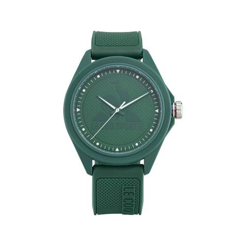 Montre LE COQ SPORTIF monochrome homme bracelet plastique vert