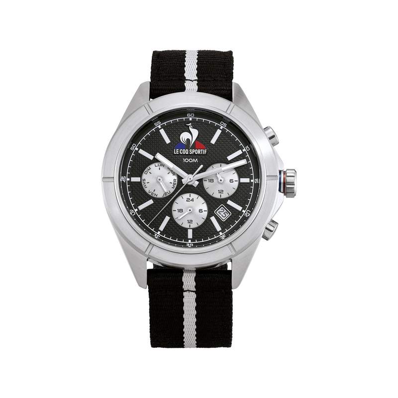 Montre LE COQ SPORTIF Essentiel homme bracelet tissu noir - vue 1