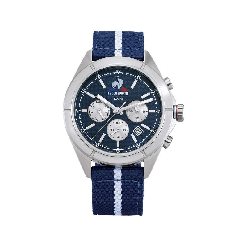 Montre LE COQ SPORTIF Essentiel homme bracelet tissu bleu - vue 1