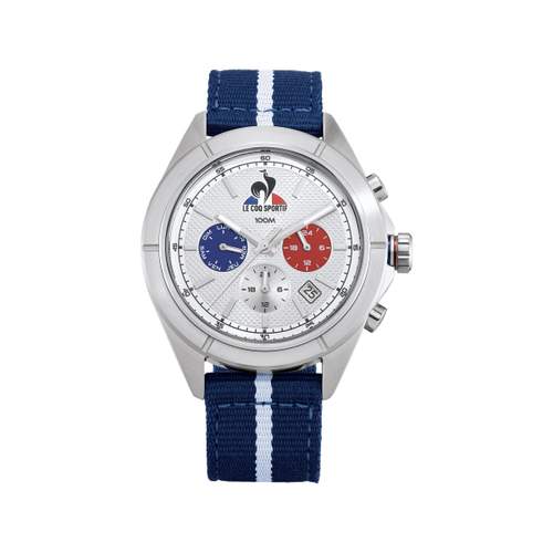LE COQ SPORTIF Essentiel men's watch with grey fabric strap