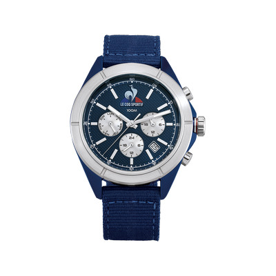 Montre LE COQ SPORTIF Essentiel homme bracelet tissu bleu MATY