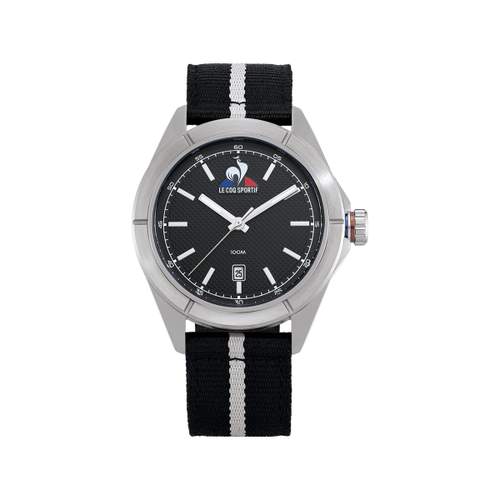 LE COQ SPORTIF Essentiel men's watch with black fabric strap