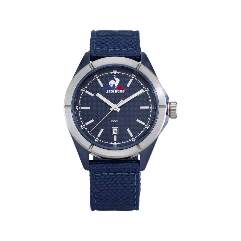 LE COQ SPORTIF Essential Men's Watch with Blue Fabric Strap - View 1