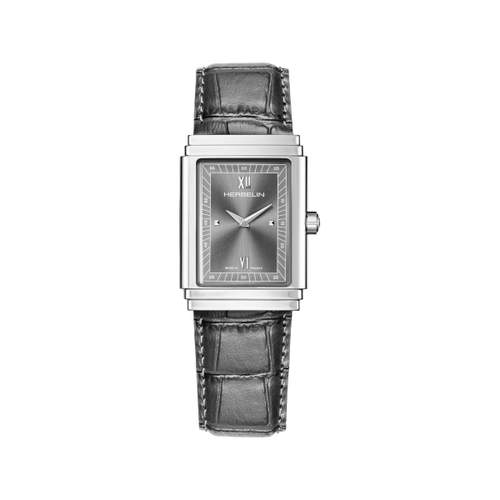 Montre MICHEL HERBELIN Art deco empire homme bracelet cuir gris