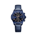 Montre EDEN PARK Club homme bracelet cuir bleu - vue 1