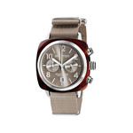 Montre BRISTON clubmaster classic chrono homme bracelet tissu taupe - vue 1