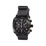 Montre BRISTON clubmaster classic chrono homme bracelet tissu gris - vue 1