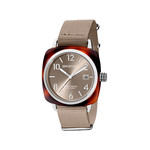 Montre BRISTON clubmaster classic hms homme bracelet tissu taupe - vue 1