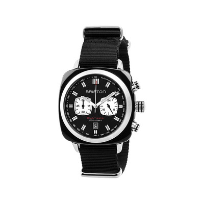 Montre BRISTON clubmaster sport homme bracelet tissu noir - vue 1