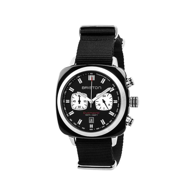 Montre BRISTON clubmaster sport homme bracelet tissu noir - vue 1