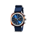 Montre BRISTON clubmaster sport homme bracelet tissu bleu - vue 1