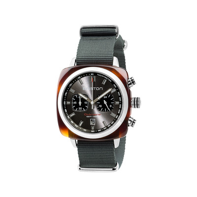 Montre BRISTON clubmaster sport homme bracelet tissu gris