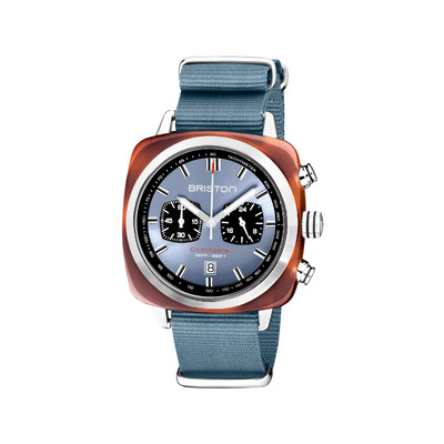 Montre BRISTON clubmaster sport homme bracelet tissu bleu fonce - vue 1