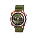 Montre BRISTON clubmaster sport homme bracelet tissu vert olive - vue 1