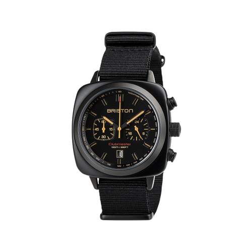 Montre BRISTON clubmaster sport homme bracelet tissu noir