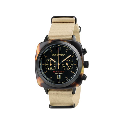 Montre BRISTON clubmaster sport homme bracelet tissu vert kaki - vue 1