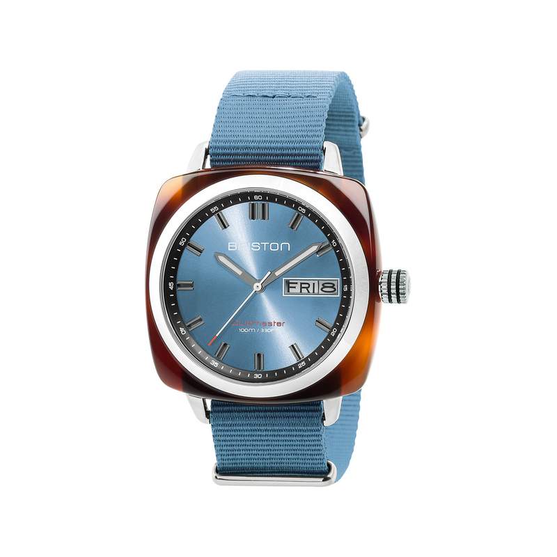 Montre BRISTON clubmaster sport hms homme bracelet tissu bleu fonce - vue 1