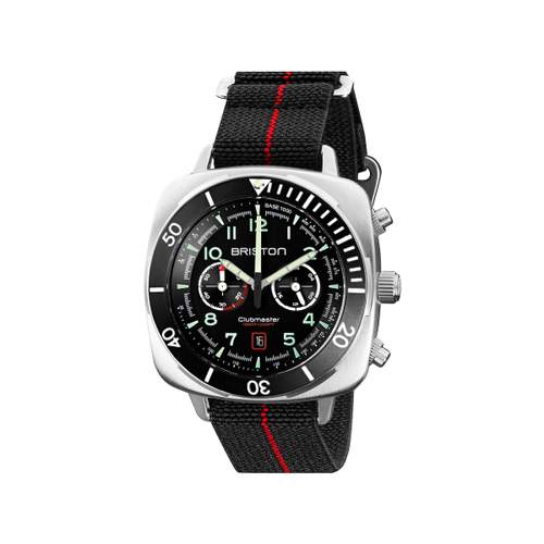 BRISTON clubmaster outdoor men's watch navy blue fabric strap
