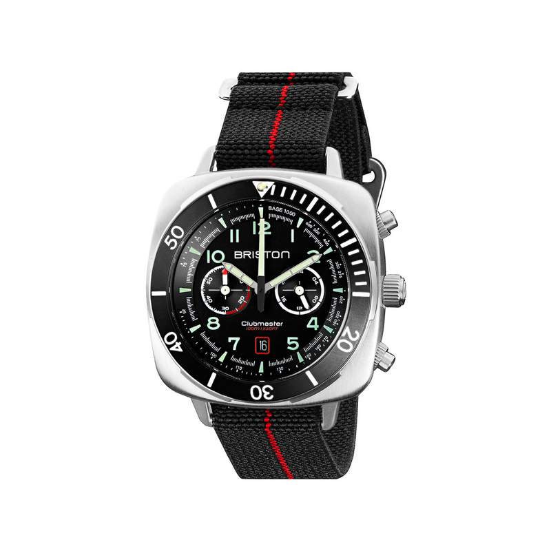 Montre BRISTON clubmaster outdoor homme bracelet tissu bleu marine - vue 1