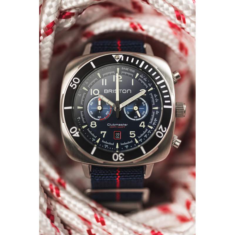 Montre BRISTON clubmaster outdoor homme bracelet tissu noir - vue D2