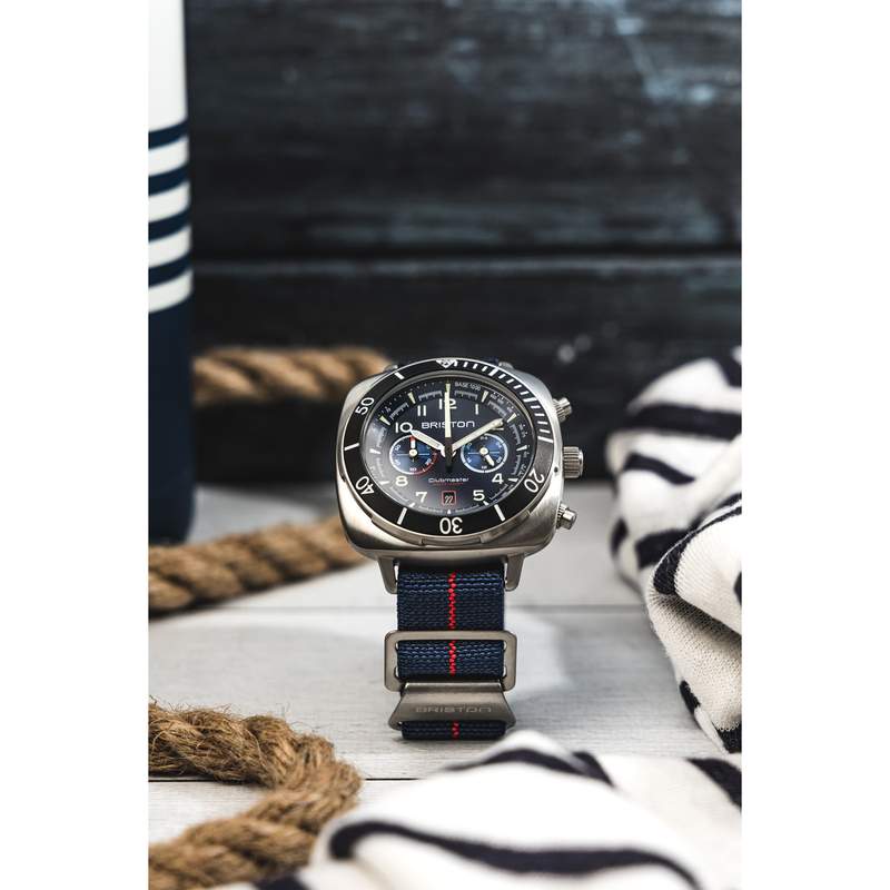 Montre BRISTON clubmaster outdoor homme bracelet tissu noir - vue D3