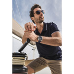 Montre BRISTON clubmaster outdoor homme bracelet tissu noir - vue porté 3