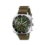 Montre BRISTON clubmaster outdoor homme bracelet tissu vert kaki - vue 1