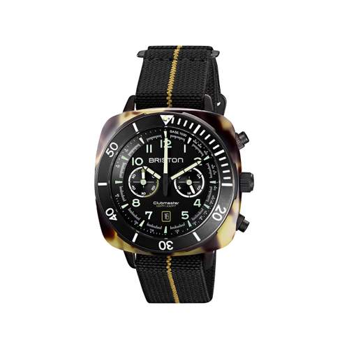 Montre BRISTON clubmaster outdoor homme bracelet tissu vert kaki