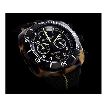 Montre BRISTON clubmaster outdoor homme bracelet tissu vert kaki