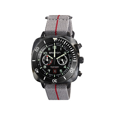 Montre BRISTON clubmaster outdoor homme bracelet tissu gris - vue 1