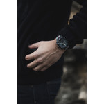 Montre BRISTON clubmaster outdoor homme bracelet tissu gris - vue porté 1