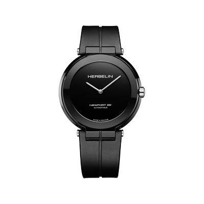 MICHEL HERBELIN Newport men's automatic watch, black silicone strap